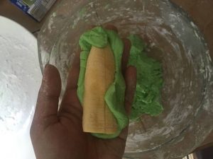 cara buat es pisang ijo