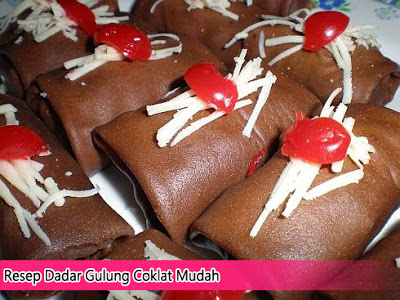 Resep Dadar Gulung Coklat Mudah